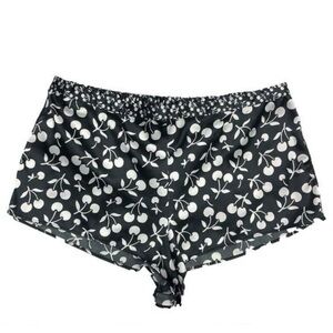 Victoria's Secret Black and White Cherry Print Pajama Shorts